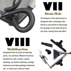 80L Carpet Cleaner Carpet Extractor Upholstery Cleaner 3 in 1 110V 2.7HP
