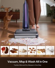 Ultenic Wet Dry Vacuum Cleaner Vacuum Mop For Wet Dry Messes 180 Lay-Flat Auto