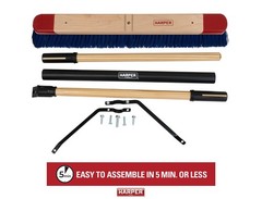 Harper 24 Inch Push Broom Stiff Bristles Premium Heavy Duty Outdoor Wet/Dry