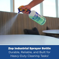 Zep Industrial Sprayer Bottle – 48 oz (Case of 8) C32810 – Up to 30 Foot Spray,