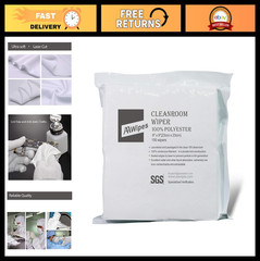 150 Pack Lint-Free Cleanroom Cloth Wipes 9×9″ – Ultra-Soft Polyester, Laser Seal
