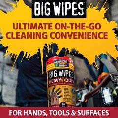 Big Wipes Heavy Duty Industrial Hand Cleaning Wipes Textured Scrubbing