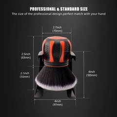 Detailing Brush, Car Detail Brush, Orange Handle XL Synthetic Brush – Ultra Soft