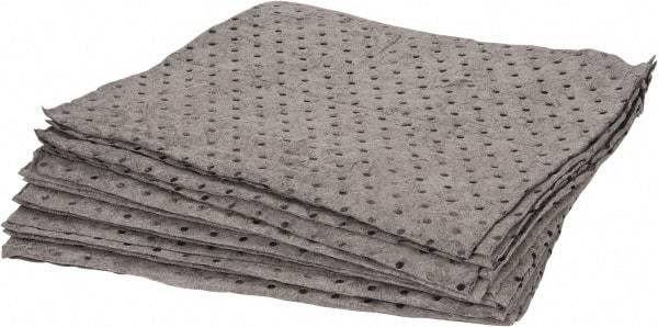 100 Pack Universal Sorbent Pads, 17″ Long x 15″ Wide, Gray Polypropylene