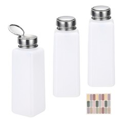 3Pcs 500ml/16.9oz Solvent Alcohol Dispenser for Acetone Cleanser, White