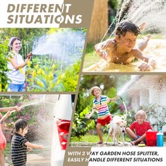 Twinkle Star 3/4 Inch Garden Hose Fitting Quick Connector 4 Sets, multi-color
