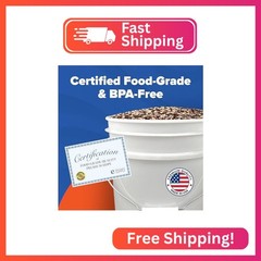 ePackageSupply 5 Gallon Bucket – Food Grade Bucket, Metal Handle Grip, BPA-Free,