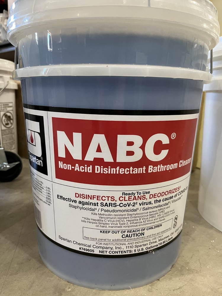 Spartan NABC Non-Acid Disinfectant Bathroom Cleaner 5 Gallon Pail Floral Scent