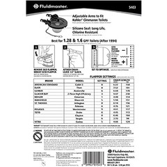Fluidmaster 5403 3-Inch Water Saving Long Life Toilet Flapper 3 Inch, Red
