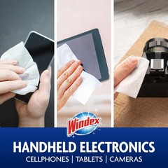 Windex Electronic Cleaning Wipes, Pre-Moistened 25 Count (Pack of 1), White