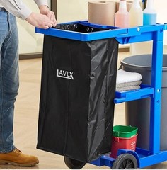 Premium Standard Black Vinyl Replacement or Spare Bag for Janitor Cart 25-Gal