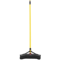 Lot of 2 – Rubbermaid Commercial Maximizer Push to Center Broom Yellow/Black