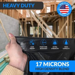 Reli. 55 Gallon Trash Heavy Duty 100 Ties Tough Leak-Proof Garbage For Large