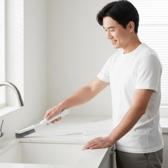 Sink Drain Crevice Brush Versatile 2-in-1 Precise Cleaning Tool Multi-Purpose