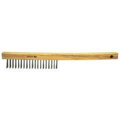 Weiler 25154 Econoline Hand Wire Scratch Brush, Curved Handle,3 x19 Rows