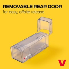 Victor M337 Live Catch Mouse Trap – Humane & Release (Pack of 1), Clear