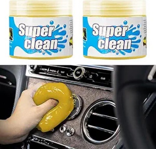 Cleaning Gel, Cleaning Supplies, Cleaning Putty, Unive Size: 2pcsColor: Yellow