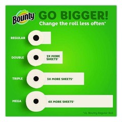 Bounty 15703 Select-a-Size 6″ x 11″ Kitchen Roll Paper Towels – White (6/CT) New