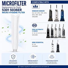 CF Clean Fairy 5pc Microfilter Compatible With Windsor Sensor S12 S15 white