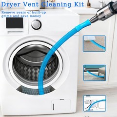 Universal Dryer Vent Cleaner Kit Vacuum Hose Attachment – Fit most Blue
