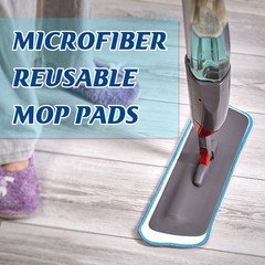 40 Pack Microfiber Mop Pads Machine Washable Cleaning Flat Mop Head Replaceme…