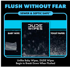 DUDE Wipes Flushable Wipes Unscented XL Adult Wet Wipes 288 Count 6 Pack