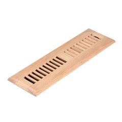 Homewell Red Oak Wood Floor Register, Drop in 2″ x 10″ with damper,