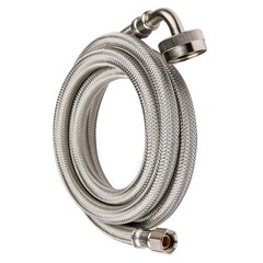 EFIELD Appliance Accessories Dishwasher Hose with 90 Degree 4 Feet, Silver