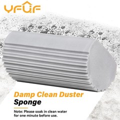 2-Pack Damp Duster Sponge for Clean, Magic Eraser Baseboard 2PC, Gray