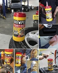 BIG Wipes Heavy Duty Industrial Textured Scrubbing Wipes, Red Top, (80 Count)