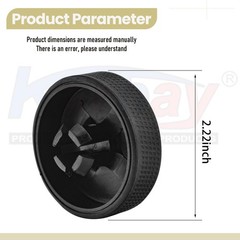 4 Pack Upgraded Replacement Wheel for Ryobi Cordless Stick 2 inches, BLACK
