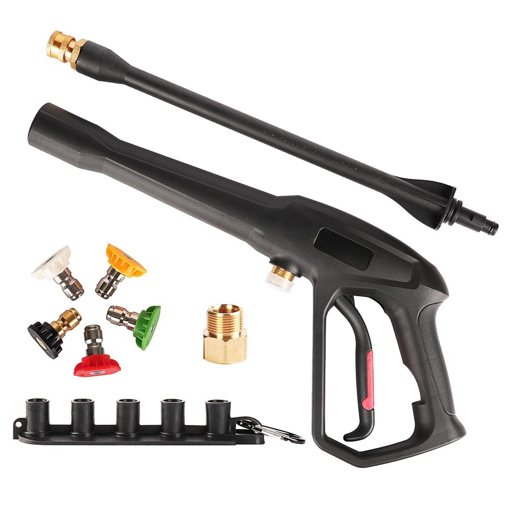 GRESTOAL Pressure Washer Gun with Replacement Extension Wand, 5 Spray Nozzle…