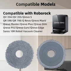 8 Pack Mop Pads for Roborock QV 35A/Qrevo S/Q Revo/Qrevo Qrevo S Pad