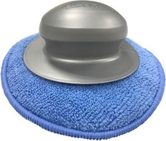 Polyte Microfiber Detailing Wax Applicator Pad w/2 Handles, 5 in, 12 Pa