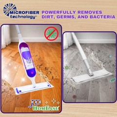 JD HOMEASE 24 Pack Microfiber Disposable Pads for Swiffer White/Purple