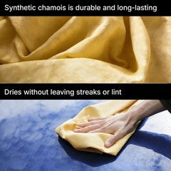 LAUCO Synthetic Chamois Absorbent Car Drying Towel 2 Pack
