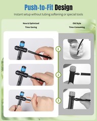 Pawfly 30 Pcs 30pcs Two-Way Drip Irrigation Emitters Sprayer, Blue