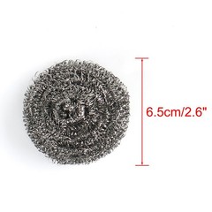 Household Kitchen Stainless Steel Pot Pan Scrubber Cleaning Ball Tool 2Pcs