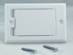 HAYDEN Central Vacuum Wall Inlet – White Square Door 1700-01 Vac Hose Outlet
