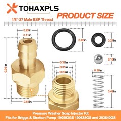 Pressure Washer Chemical Soap Pump Part 7104228 190593GS Replacement