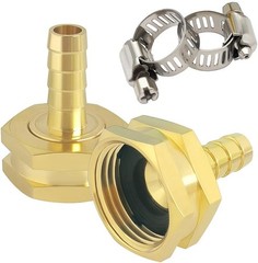 Hooshing 2PCS Garden Hose Swivel Adapter 1/2″ Barb x 3/4″ GHT Female 1/2