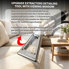 Stainless Steel Extractor Hose Kit for Upholstery & Carpet Cleaning, Auto Detail