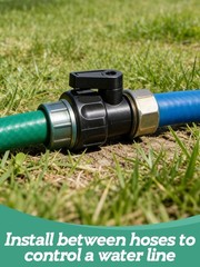 24 Pack 3/4” Plastic Garden Hose Shut Off Valve- 24 pack, 24 Pack-