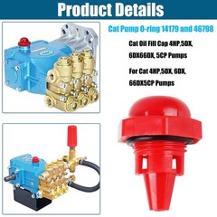 Pressure Washer Oil Pump Cap with O-Ring – Replacement Parts for 4HP, 5DX, 6DX P