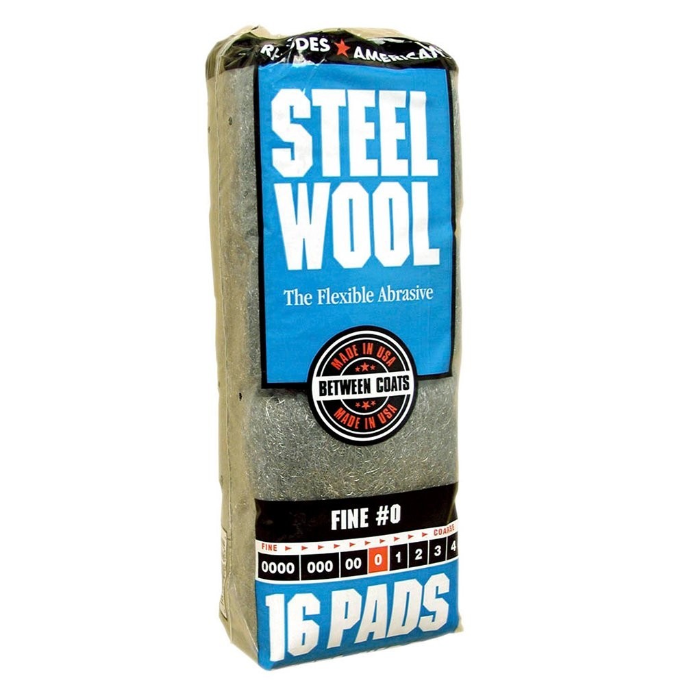 Rhodes American Steel Wool 16 pad, Fine Grade #0 Pack of 2