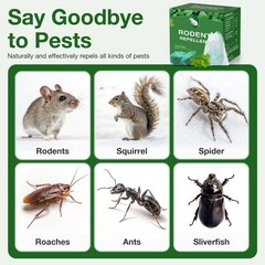 Mouse Rodent Repellent,25 Pack Peppermint Oil Traps for Rat 25, Green