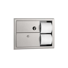 Bobrick B-3094 CLASSICSERIES RECESSED SANITARY NAPKIN AND TOILET PAPER DISPENSER