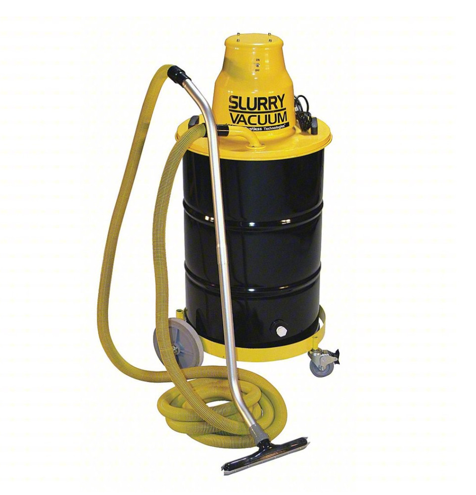 DUSTLESS TECHNOLOGIES H0904 Slurry Vacuum Std, Wet, 55 gal Tank 115 cfm Air Flow