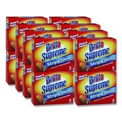 Brillo Strip and Shine Steel Wool Balls, 2.5 x 2, Gray, 6 Balls/Box, 24 Boxes/CT