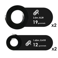 UNEEDE 4 Cords Zero Gravity 98.4 inches (long) x 65 (short), Black